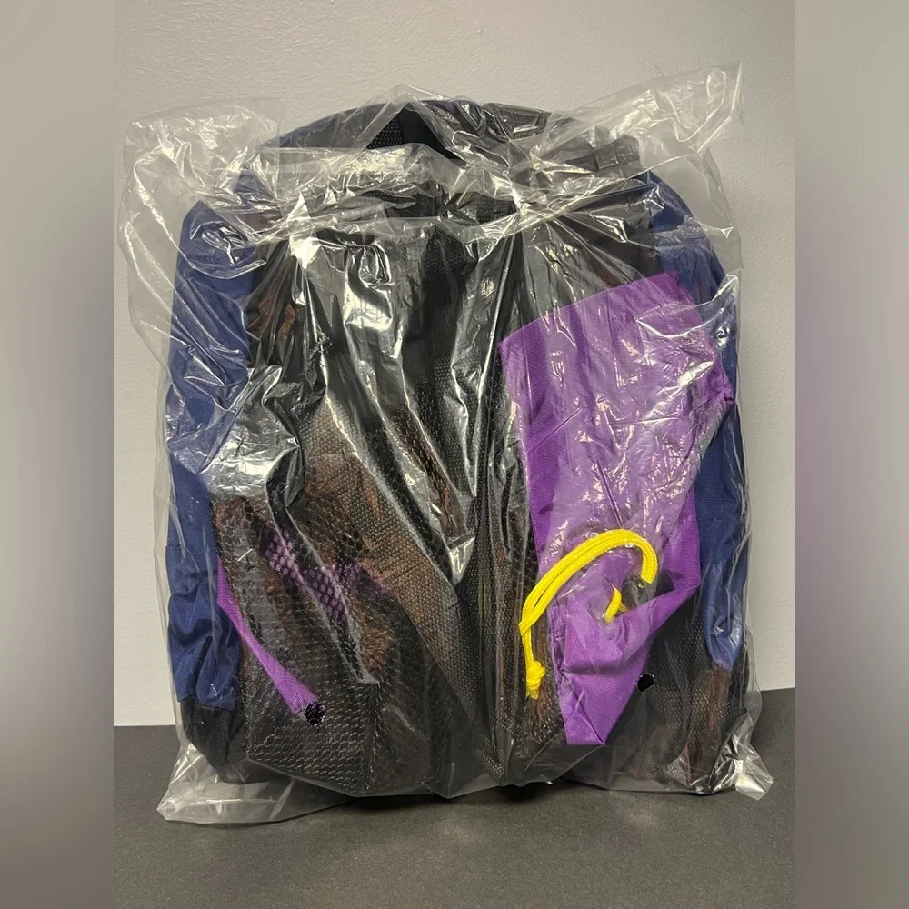 Coleman- Backpack, New in Bag, Around 15.5 inches tall,‎ Purple/Black/Yellow